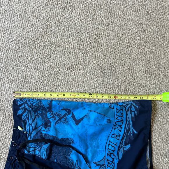 vintage y2k 2000s maui and sons swim boardshorts surfwear hawaii floral 32x8 - Picture 5 of 8